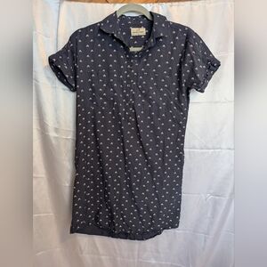 Marine Layer Navy Patterned Shirt Dressed Size XS